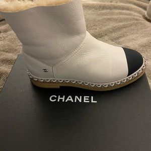 Chanel Shearling Booties